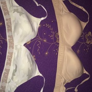 2 Victoria Secret PINK bras without wire